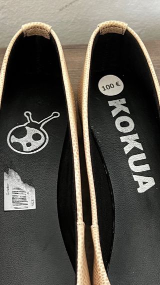 Bailarinas Beige Cuero Talla 39 nuevas