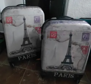 2 Maletas Viaje rígidas, con 4 Ruedas.