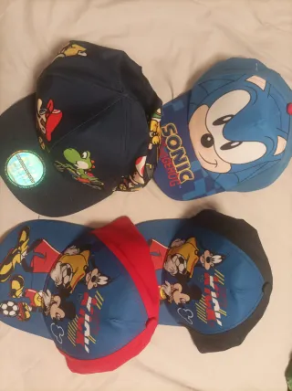 Lote 4 Gorras Infantiles Personajes varios