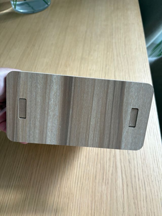 Espejo de sobremesa madera y cristal