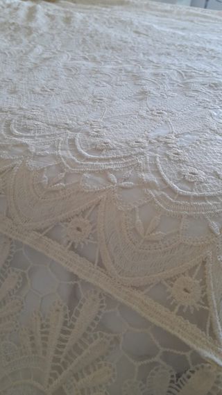 Colcha de cama guipur para cama de 1,35