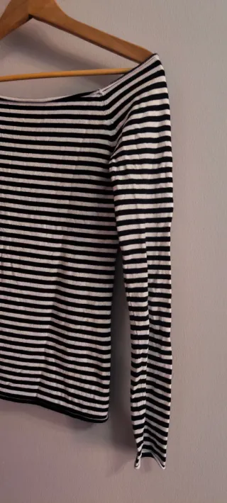 Camiseta rayas cuello amplio T.S