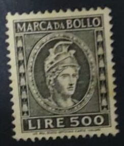 Marca da Bollo 500 Lire Dea Roma