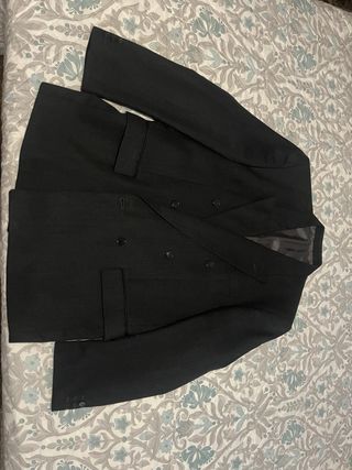 Traje gris marengo con chaqueta cruzada