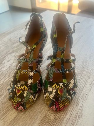 Zapatos de baile tacón multicolor