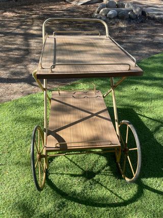 Carrito de servicio vintage madera y metal