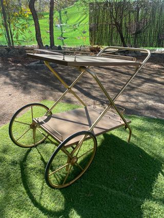 Carrito de servicio vintage madera y metal