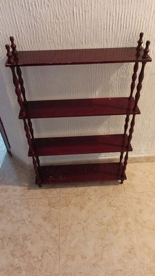 Escritorio madera marrón con cajón