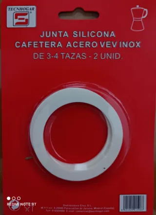 Junta Silicona Cafetera Acero 3-4 Tazas