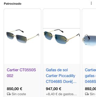 Gafas Cartier CT0550S 002 Azul/Dorado