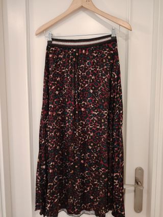 Falda Larga Estampado Leopardo Sanla