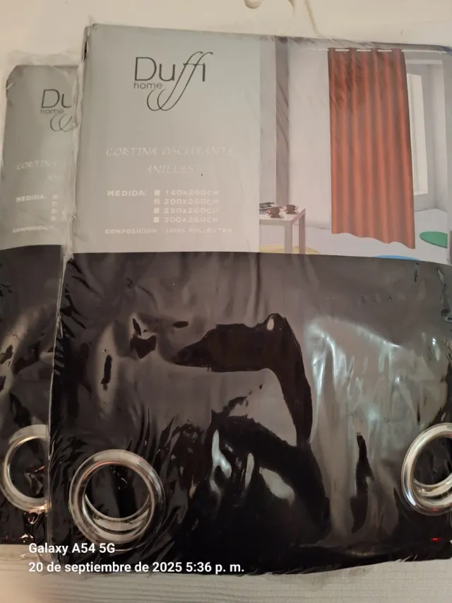 Cortinas opacas Duffi home negras