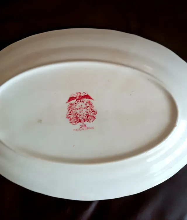 Juego 3 fuentes ovaladas cerámica roja