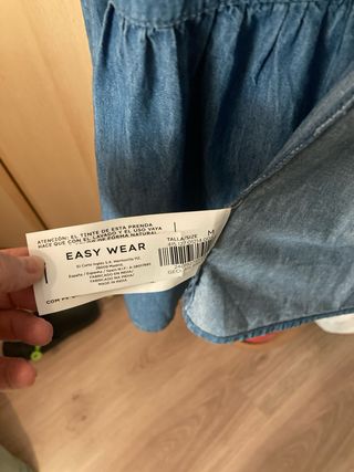 Vestido vaquero largo manga corta 