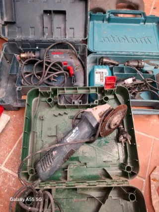 Taladro Makita y Radial Bosch