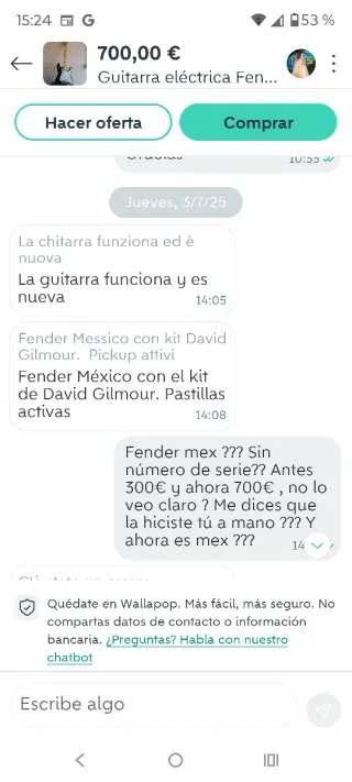 Guitarra Eléctrica Fender Negra