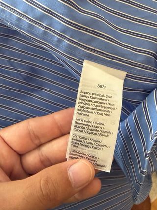 Camisa Lacoste Rayas Azules Talla 44