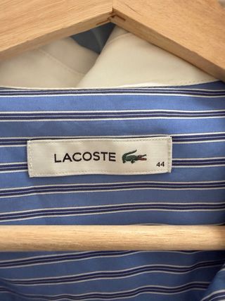 Camisa Lacoste Rayas Azules Talla 44