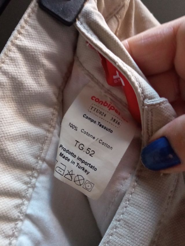 Pantaloni cargo uomo beige