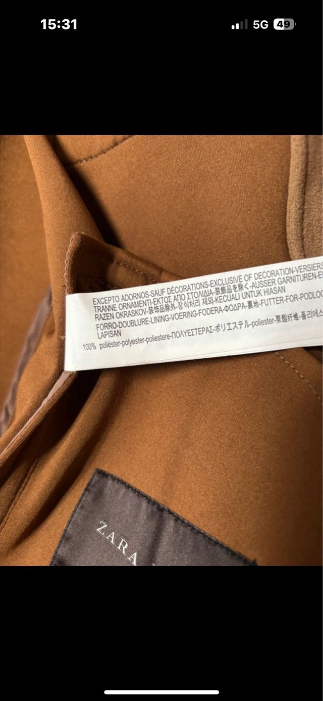 Chaqueta Zara Hombre Marrón