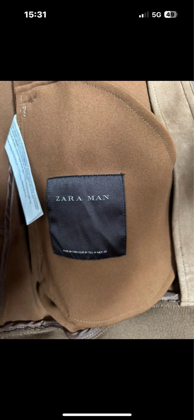 Chaqueta Zara Hombre Marrón
