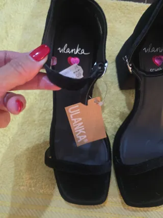 Sandalias tacón Ulanka negras talla 38
