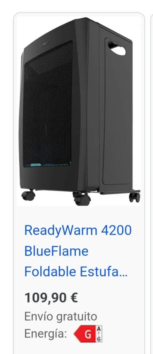 Estufa catalítica butano SuperLine + bombona