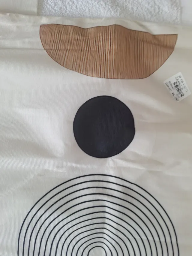 Fodere per cuscini con design astratto beige e nero