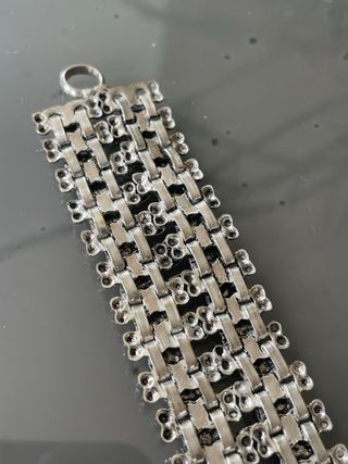 Braccialetto indiano metallo argentato