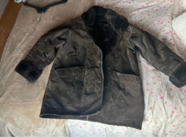 Abrigo de piel vuelta marrón