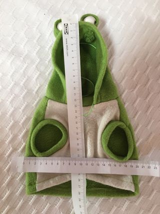 Disfraz de rana para mascota