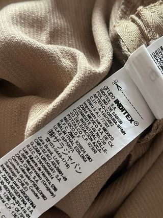 Falda Zara pana fina beige T.38