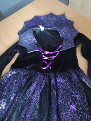 Disfraz Niña bruja Halloween. Talla 7-9 años.