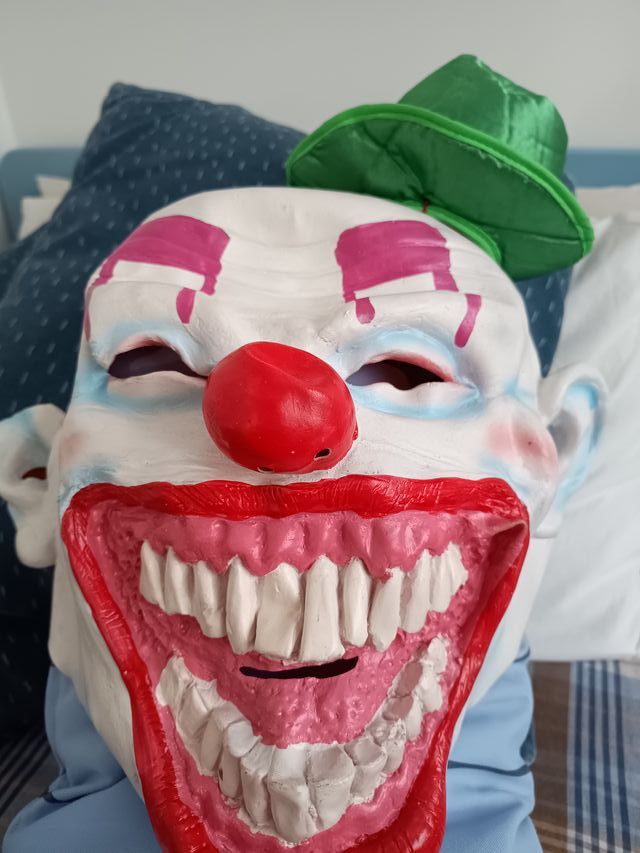 Careta Halloween de goma payaso terror
