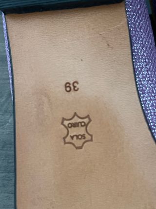 Bailarinas Moradas y Verdes Talla 39