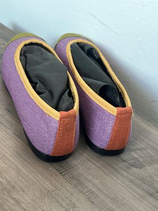 Bailarinas Moradas y Verdes Talla 39