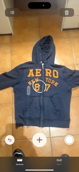 Sudadera Aeropostale Vintage Azul con Cremallera