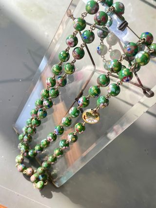 Collana vintage perle Cloisonné