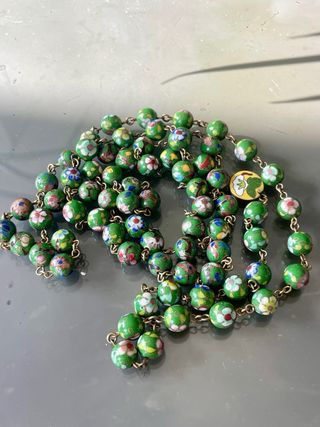 Collana vintage perle Cloisonné