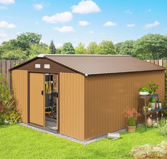 Cobertizo de jardín metálico