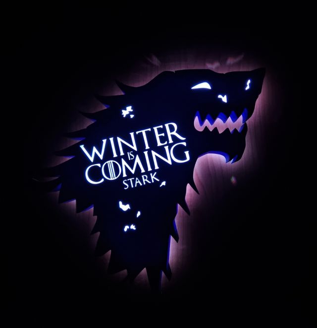 Lámpara Lobo Stark Winter is Coming Juego de Trono