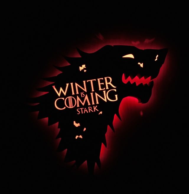 Lámpara Lobo Stark Winter is Coming Juego de Trono