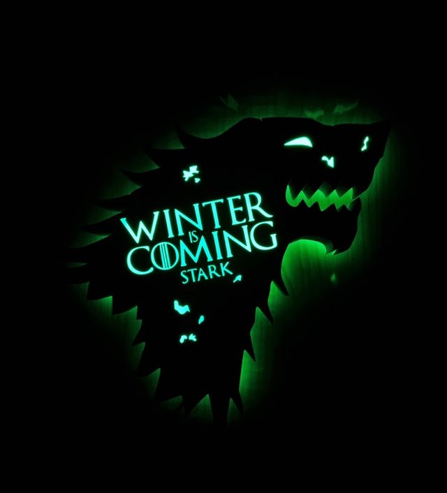 Lámpara Lobo Stark Winter is Coming Juego de Trono
