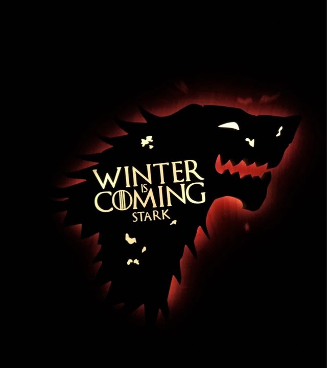 Lámpara Lobo Stark Winter is Coming Juego de Trono
