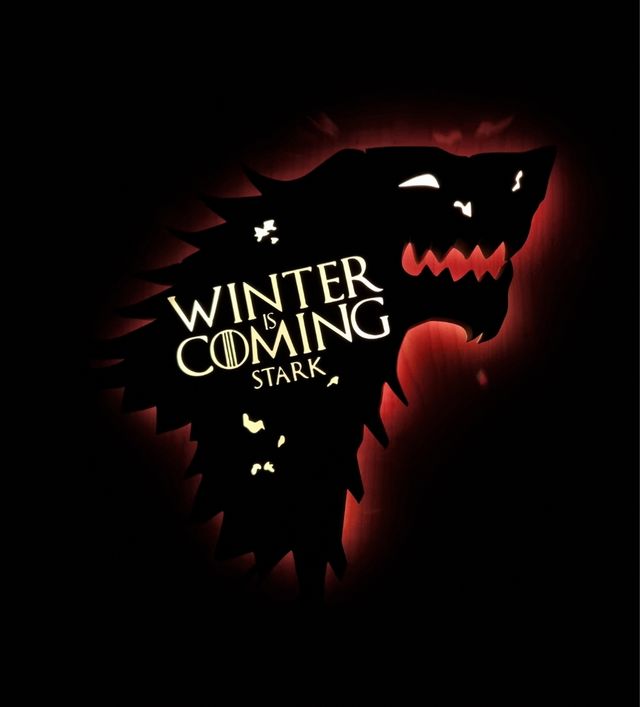 Lámpara Lobo Stark Winter is Coming Juego de Trono