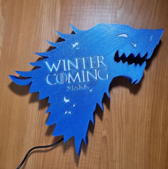 Lámpara Lobo Stark Winter is Coming Juego de Trono