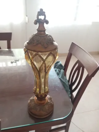 Jarrón Decorativo Vintage Dorado