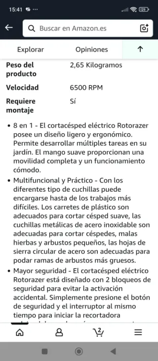Desbrozadora Eléctrica Rotorazer 8 en 1 Nueva