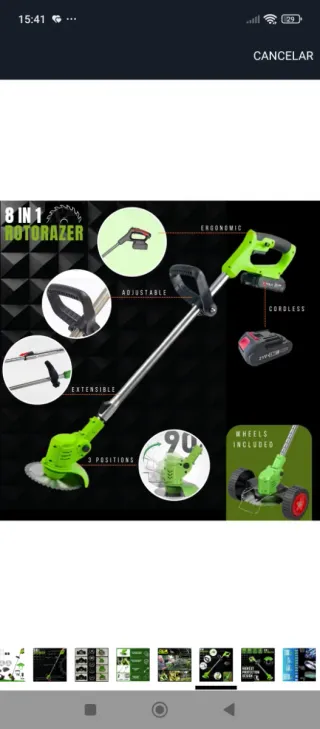 Desbrozadora Eléctrica Rotorazer 8 en 1 Nueva