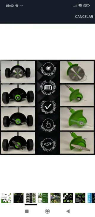 Desbrozadora Eléctrica Rotorazer 8 en 1 Nueva